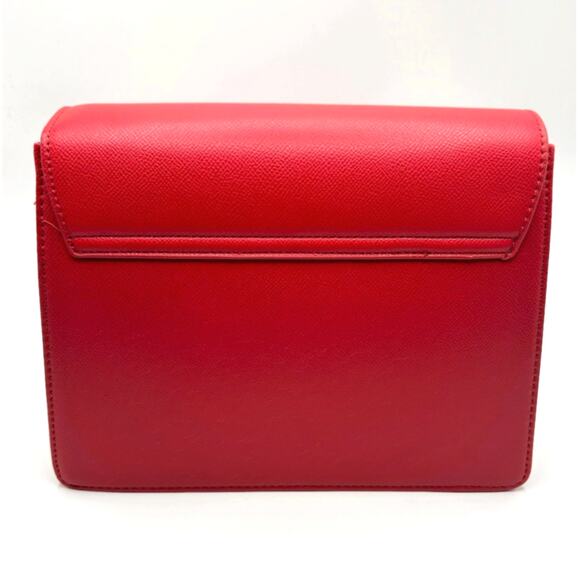 Badgley Mischka Logo Chain Strap Crossbody Clutch Bag Red - Picture 2 of 2